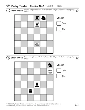 Check or Not?, Level 2: a page from the free set