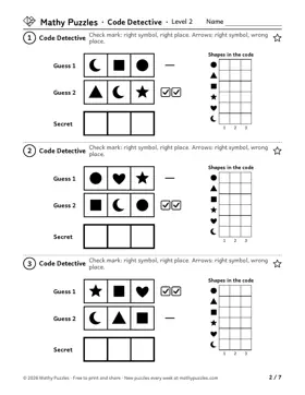 Code Detective, Level 2: a page from the free set