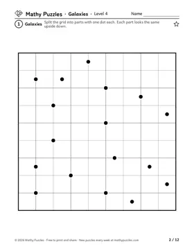 Galaxies, Level 4: a page from the free set