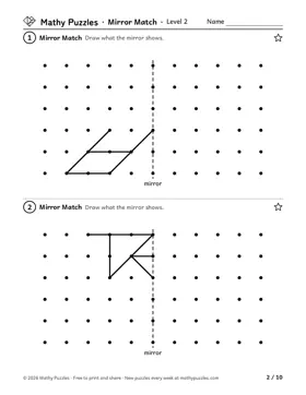 Mirror Match, Level 2: a page from the free set