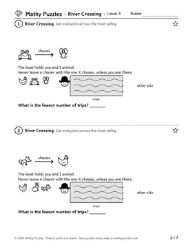 River Crossing, Level 4: a page from the free set