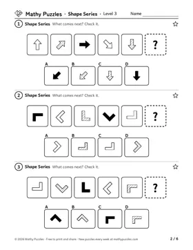 Shape Series, Level 3: a page from the free set