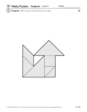 Tangram, Level 1: a page from the free set