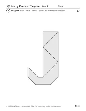 Tangram, Level 2: a page from the free set