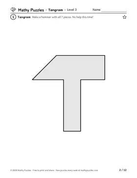 Tangram, Level 3: a page from the free set
