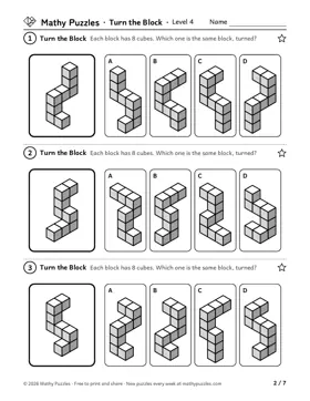 Turn the Block, Level 4: a page from the free set