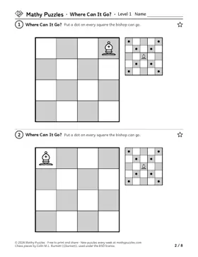 Where Can It Go?, Level 1: a page from the free set