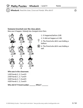 Whodunit, Level 4: a page from the free set