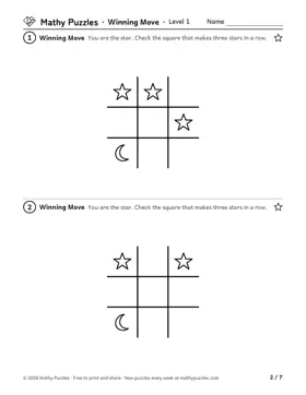 Winning Move, Level 1: a page from the free set