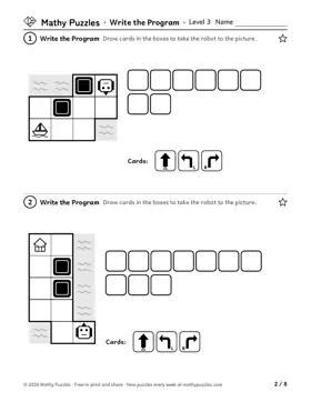 Write the Program, Level 3: a page from the free set
